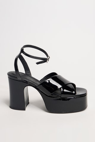 Lakleren Sandalen met Hak Gabi - Zwart