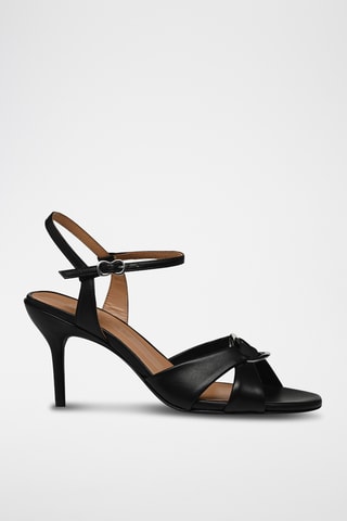 Leren Sandalen met Hak Cherie 70 - Zwart