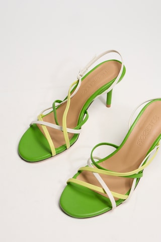 Nappaleren Sandalen met Hak Vee - Lichtgroen