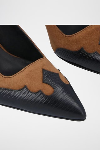 Leren Pumps Suzy - Zwart en Bruin