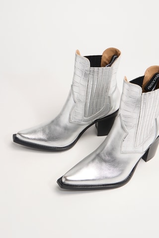 Leren Chelsea Boots Sandy - Zilverkleurig