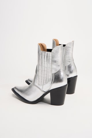 Leren Chelsea Boots Sandy - Zilverkleurig
