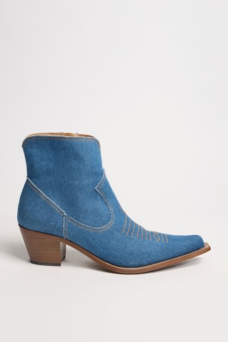 Denim Enkellaarzen Shania - Kobaltblauw