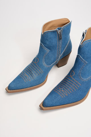 Denim Enkellaarzen Shania - Kobaltblauw