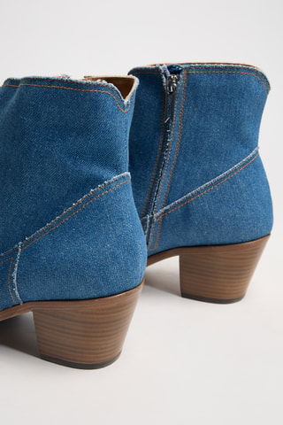 Denim Enkellaarzen Shania - Kobaltblauw