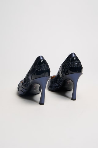 Leren Pumps Camille - Marineblauw