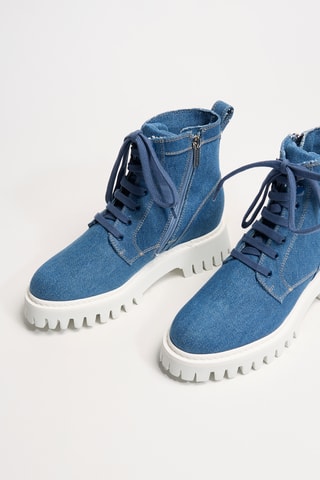 Jeans Enkellaarzen Gisele - Blauw