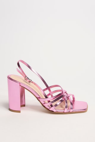 Leren Sandalen met Hak Lea - Roze