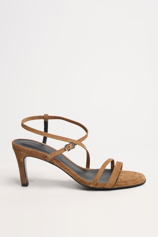 Nubuck Sandalen met Hak Bella - Lichtbruin