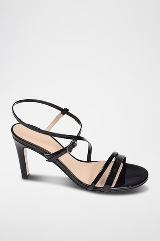 Lakleren Sandalen met Hak Bella - Zwart