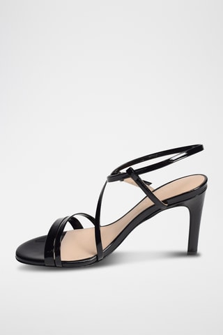Lakleren Sandalen met Hak Bella - Zwart