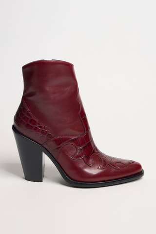 Bottines en cuir Jane - Bordeaux