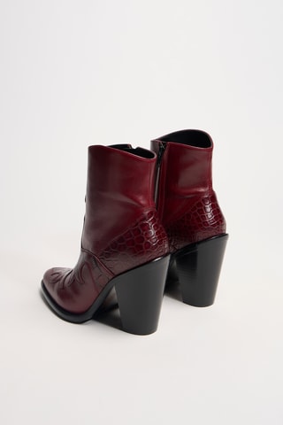 Bottines en cuir Jane - Bordeaux