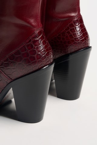 Bottines en cuir Jane - Bordeaux