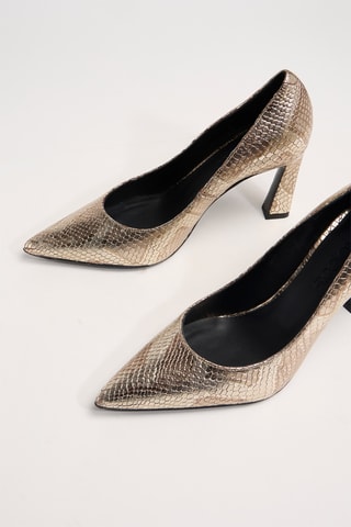 Leren Pumps Iris - Goudkleurig