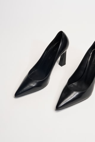 Kalfsleren Pumps Iris - Zwart