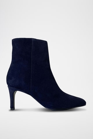 Nubuck Enkellaarzen Stella - Marineblauw