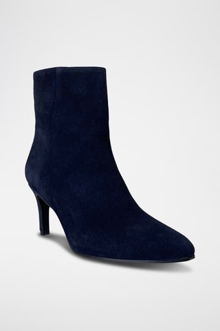 Nubuck Enkellaarzen Stella - Marineblauw