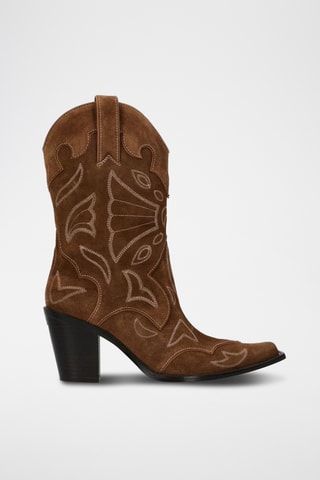 Nubuck Enkellaarzen Andrea - Bruin
