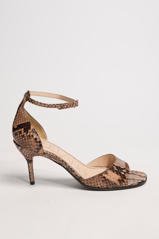 Leren Sandalen met Hak Janis - Nude