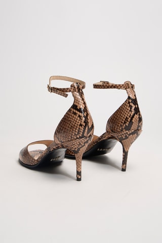 Leren Sandalen met Hak Janis - Nude