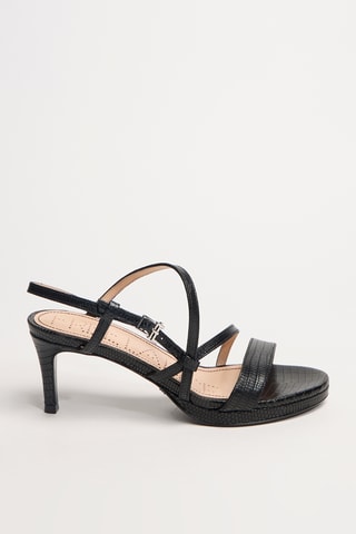 Leren Sandalen met Hak Dita - Zwart