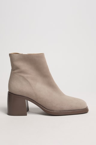 Nubuck Enkellaarzen Gray - Beige