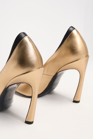 Leren Pumps La Rose - Goudkleurig