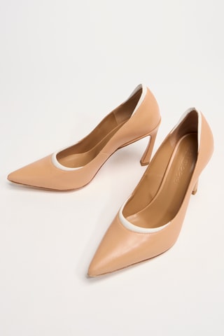 Kalfsleren Pumps La Rose - Camel