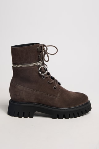 Nubuck Enkellaarzen Juno - Donkerbruin