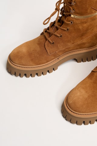 Nubuck Enkellaarzen Juno - Camel