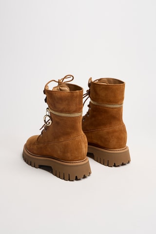 Nubuck Enkellaarzen Juno - Camel
