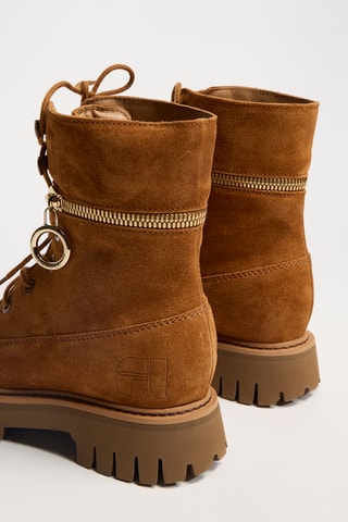Nubuck Enkellaarzen Juno - Camel