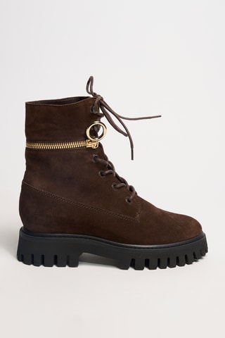 Nubuck Enkellaarzen Juno - Bruin