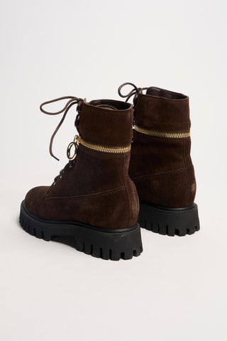 Nubuck Enkellaarzen Juno - Bruin