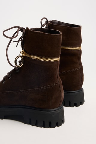 Nubuck Enkellaarzen Juno - Bruin