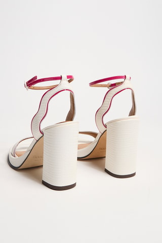 Leren Sandalen met Hak Liza - Wit