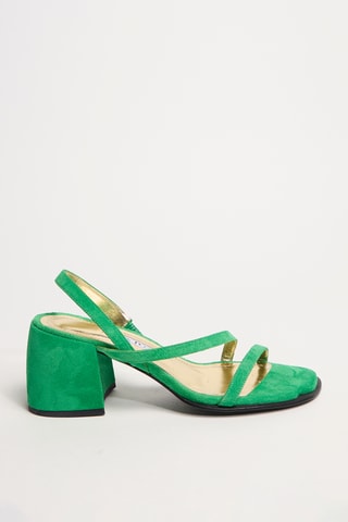 Nubuck Sandalen met Hak Coral - Groen