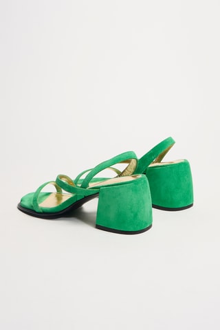 Nubuck Sandalen met Hak Coral - Groen