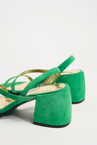 Nubuck Sandalen met Hak Coral - Groen