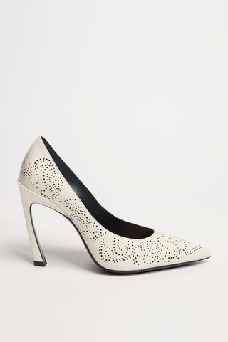 Leren Pumps Domino - Wit