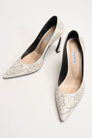 Leren Pumps Domino - Wit