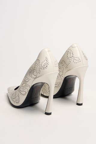 Leren Pumps Domino - Wit