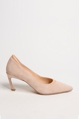 Kasjmieren en Leren Pumps La Rose - Beige