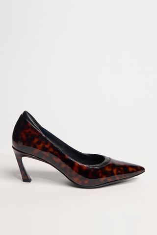 Lakleren Pumps La Rose - Zwart en Rood