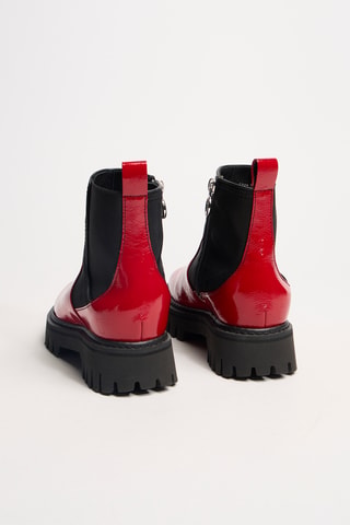 Bottines en cuir verni Oli - Rouge