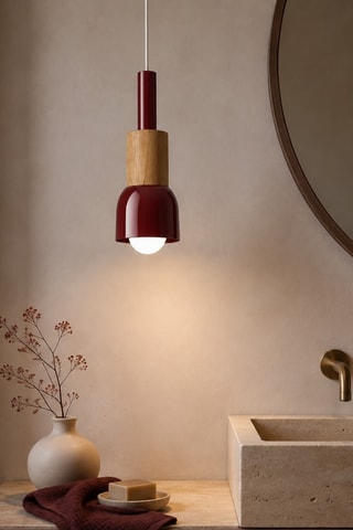 Suspension en bois - Bordeaux - 40 W