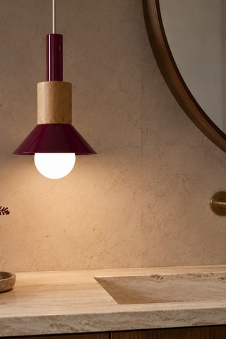 Suspension en bois - Bordeaux - 40 W