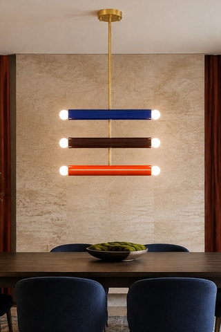 Suspension - Bleu et marron - 6 x 40 W