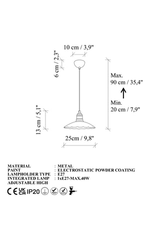 Suspension Volan - Beige - 40 W